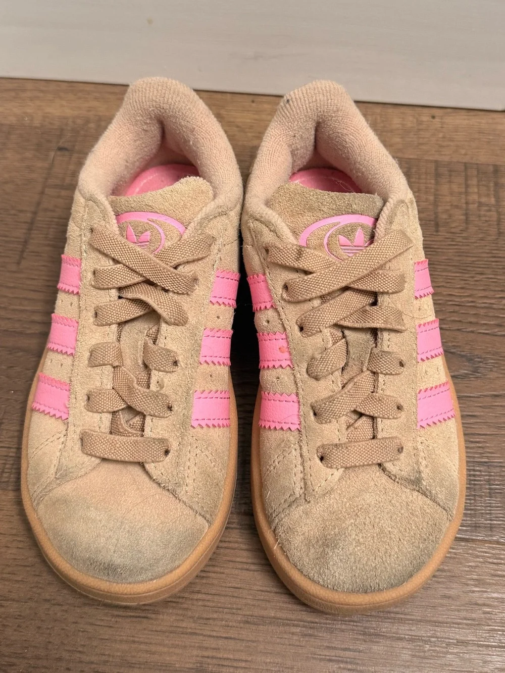 Adidas‎ Campus Originals Girls Sneakers  Tan Pink size 11